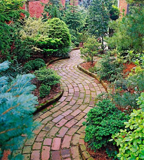 Brick Pathway Ideas for Garden Design 55