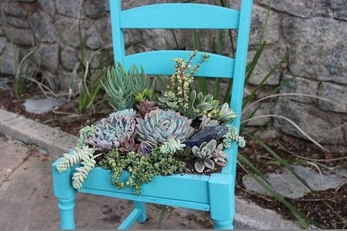 30 Cool Chair Planter Ideas for Home and Garden 13