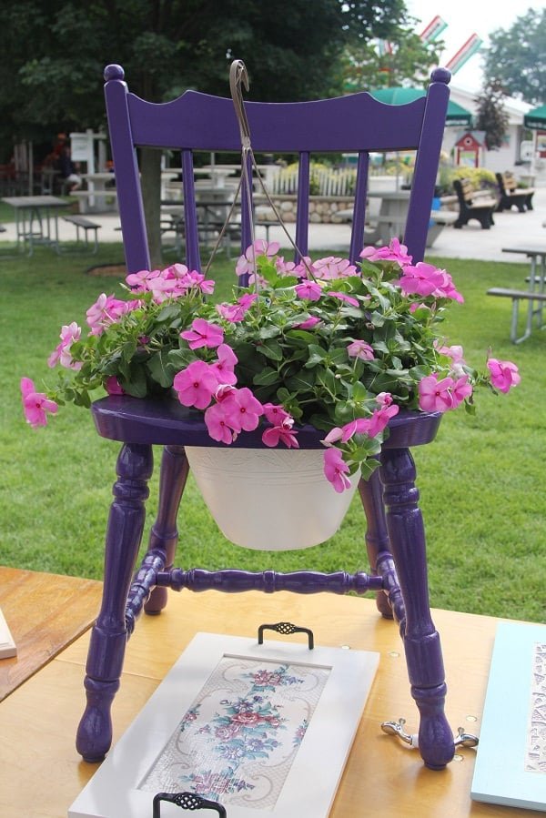 30 Cool Chair Planter Ideas for Home and Garden 12
