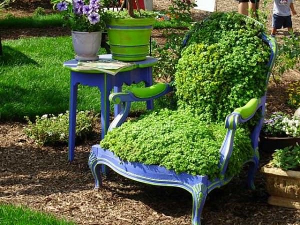 30 Cool Chair Planter Ideas for Home and Garden 8
