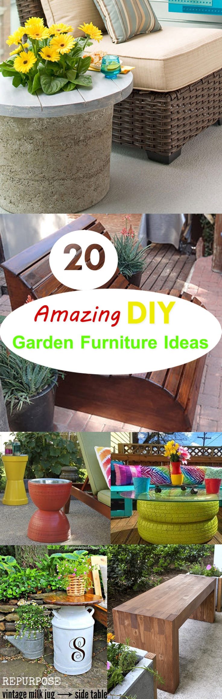 If you are good at doing DIY stuff you don't need to spend a lot of money to have awesome furniture for your outdoor space. Check out these 20 DIY garden furniture ideas for inspiration.
