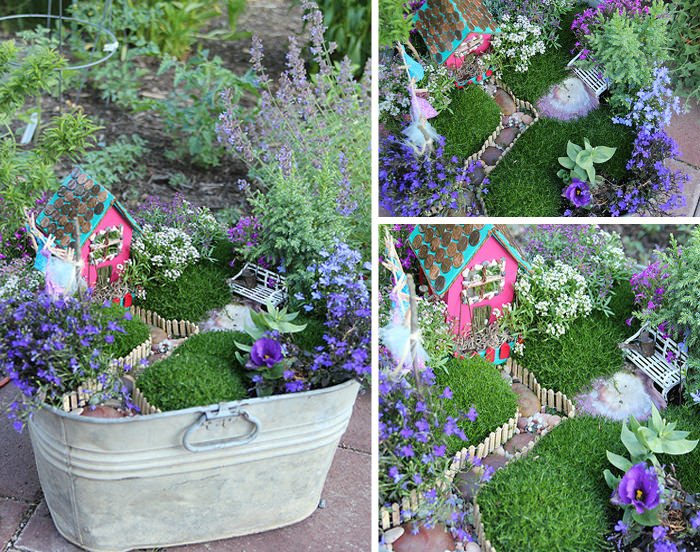 Fairy Garden in a bucket