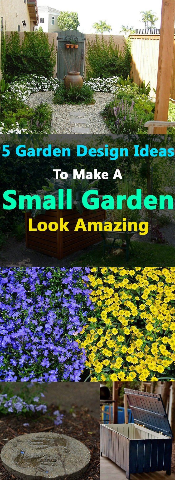 If you have a yard or garden that is small and there is a problem of lack of space, must see our 5 garden design ideas that can make a small garden look amazing and bigger.