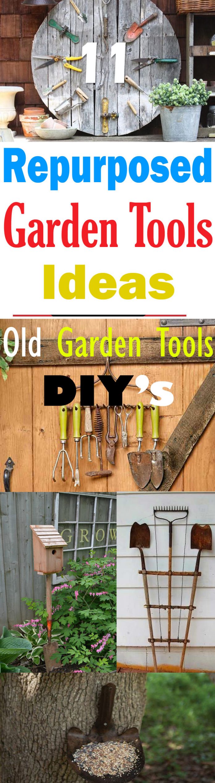 11 Repurposed Garden Tools Ideas | Old Garden Tools DIY Crafts ...