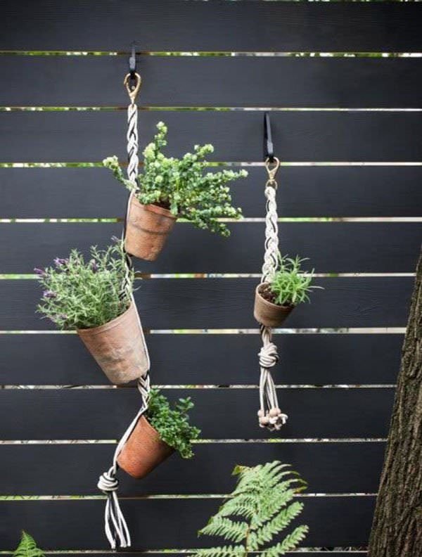 Hanging Terracotta Planters