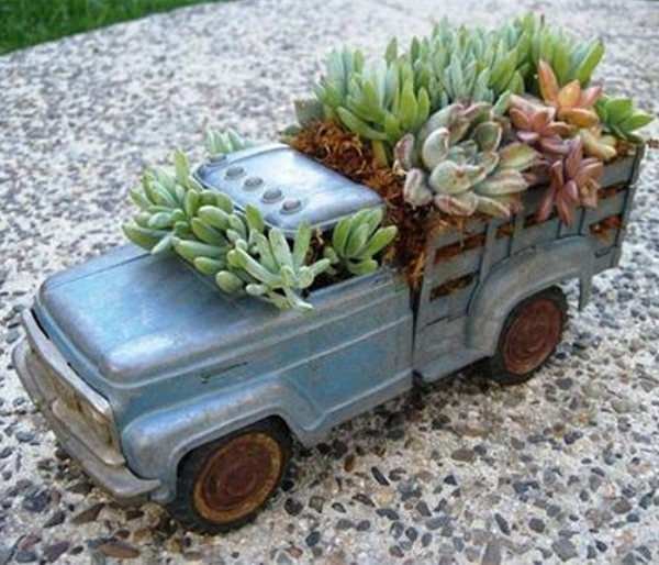 toy truck indoor garden