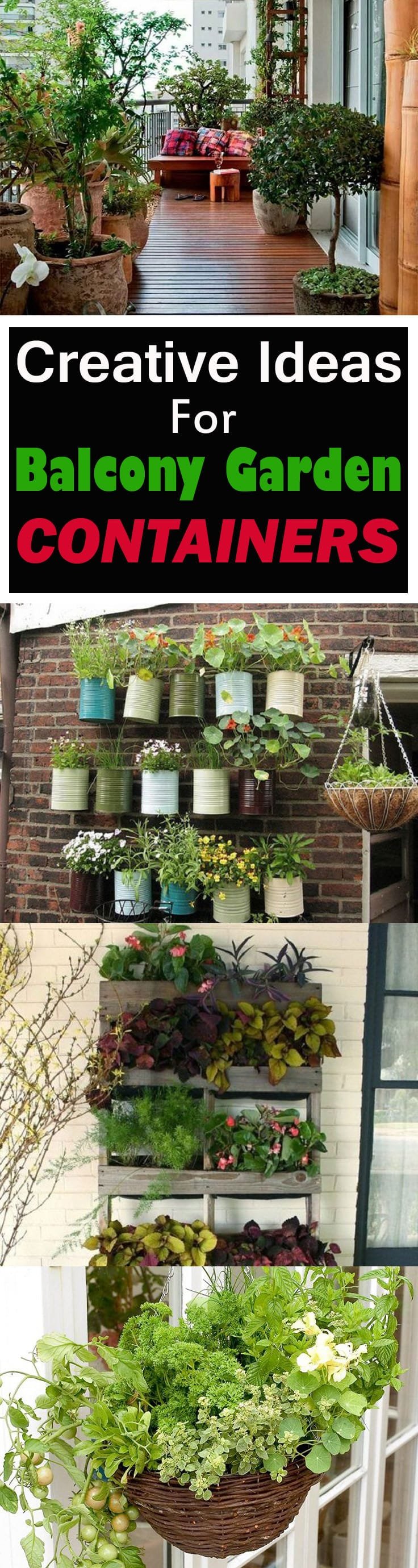 If you have a balcony garden, it doesn't mean you can't be creative and do something unusual-- Here're some ideas to inspire you!