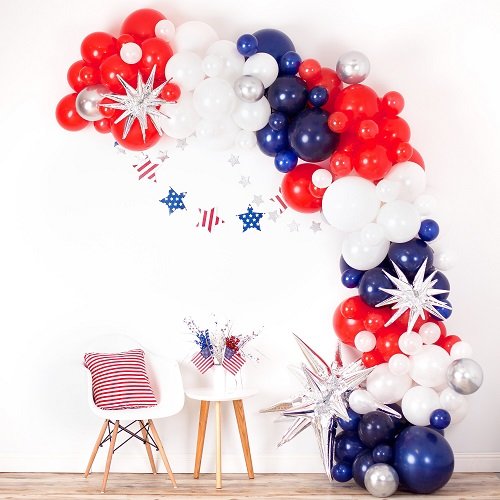 4th of july decoration ballon garland ideas 