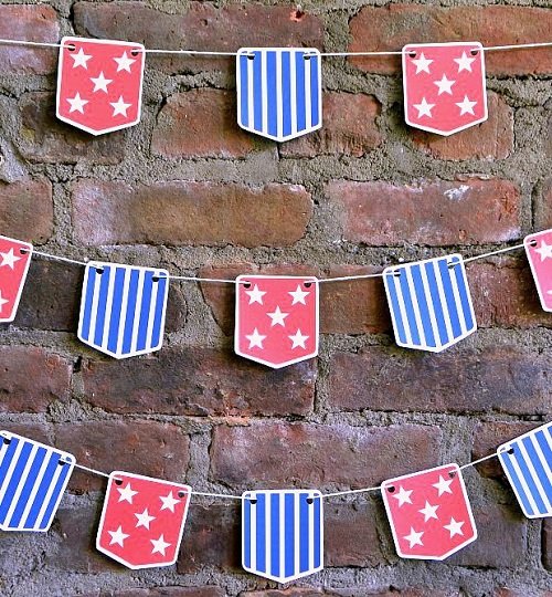 th july decoration Stars and Stripes Bunting