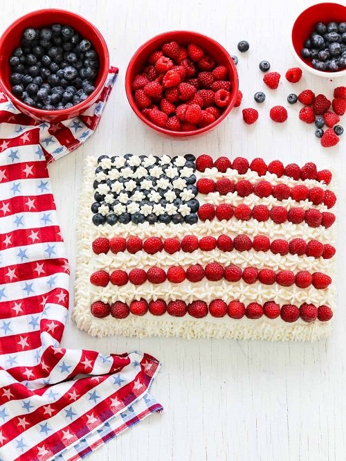 4th july American Flag Cake decoration ideas