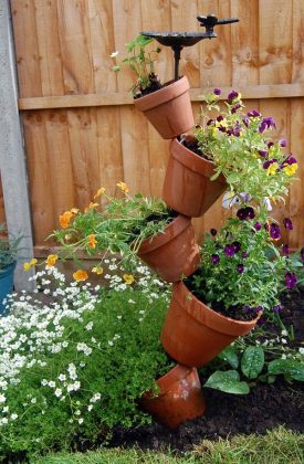 18 DIY Stacked Pot Ideas for Gardeners | Balcony Garden Web