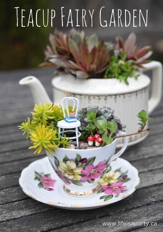 DIY Teacup Garden Ideas 8