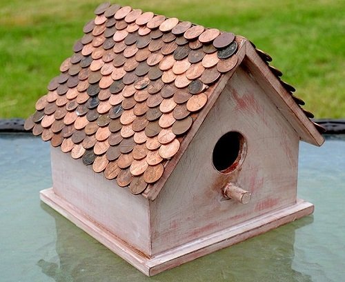 Penny-Roof Birdhouse