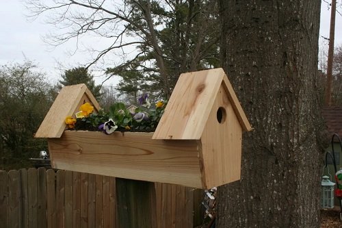 Double Birdhouse with Planter DIY