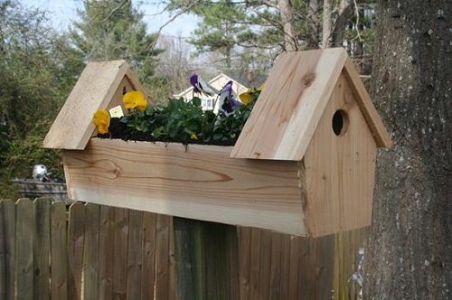 DIY Birdhouse with Planter