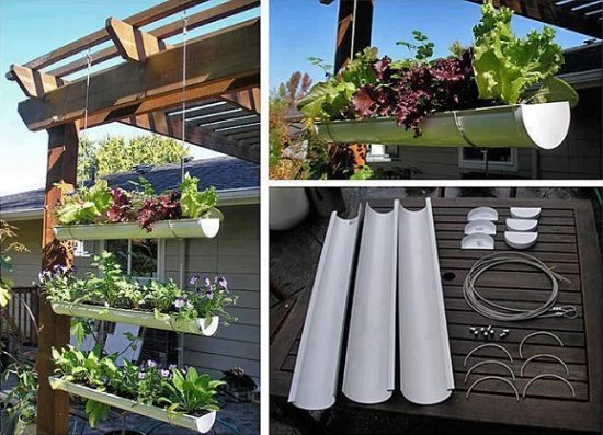  Vertical DIY Rain Gutter Garden Ideas