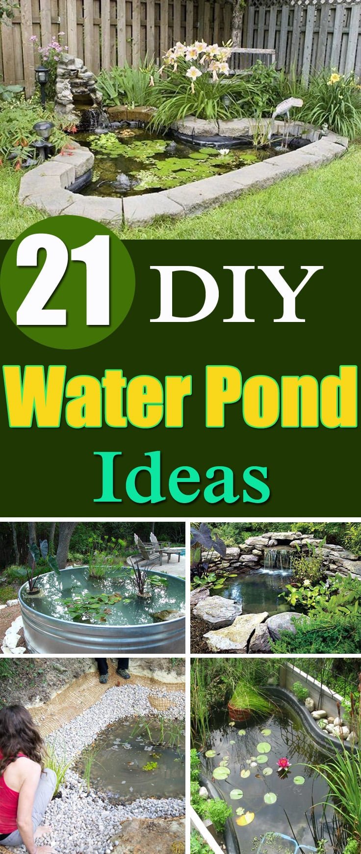 If you've got a backyard and adding a water feature is your dream, follow it by trying one of these DIY Water Pond Ideas!
