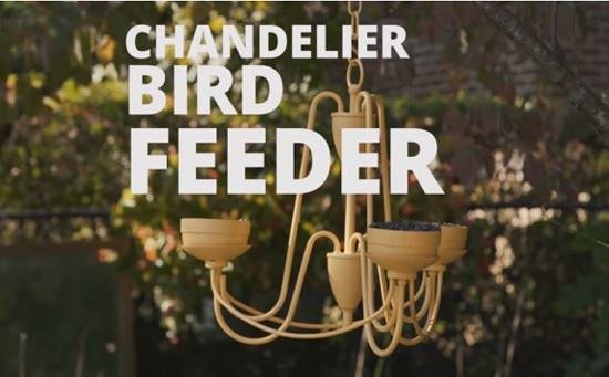 Get an old chandelier and turn it into a DIY Bird Feeder in just a few easy steps given in this tutorial!