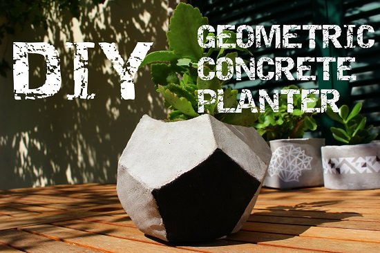 concrete geometric planter