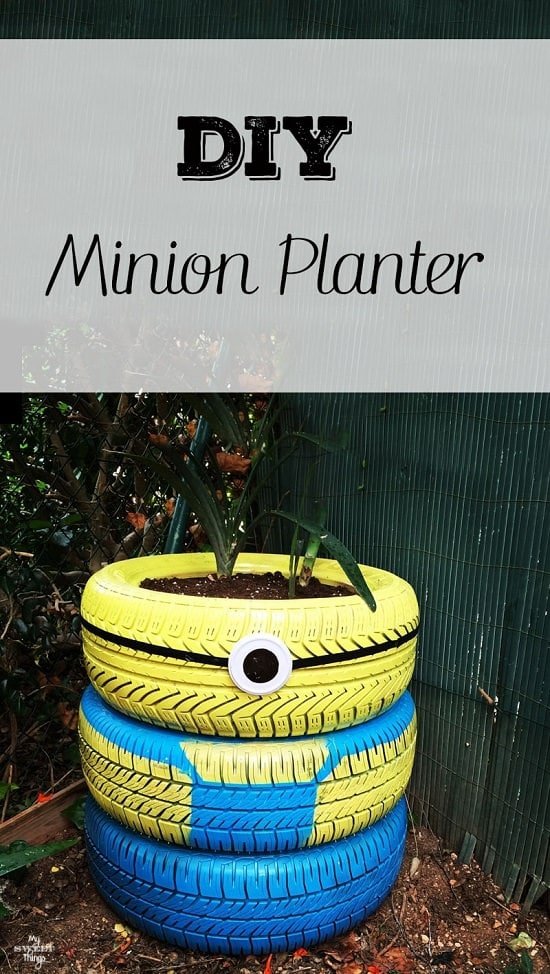 minion tire planter