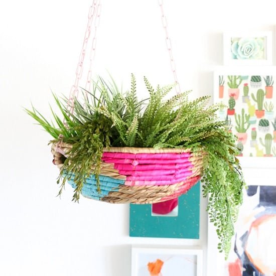 diy hanging basket planter
