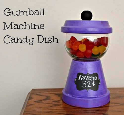 terracotta Gumball Machine Candy Holder