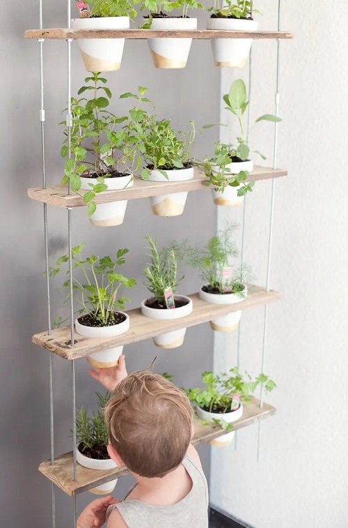 DIY Hanging Indoor Herb Gardens 30