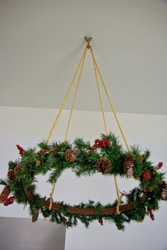Ceiling Hanging Christmas Wreath