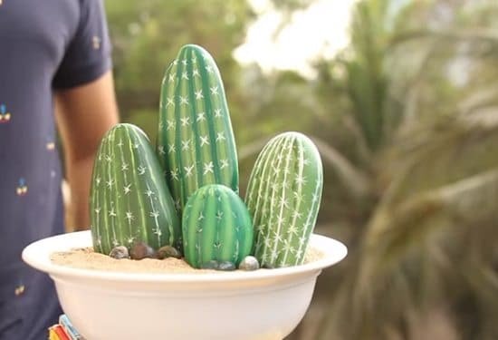DIY Pebble Cactus