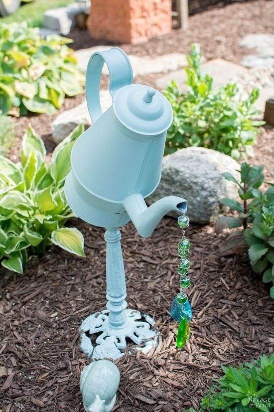 One of the coolest DIY teapot ideas for the garden.