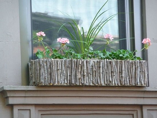 Twig Craft Window Box Planter