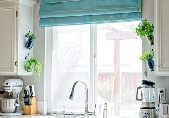 kitchen counter hanging mason jar garden, perfect for using indoor vertical space
