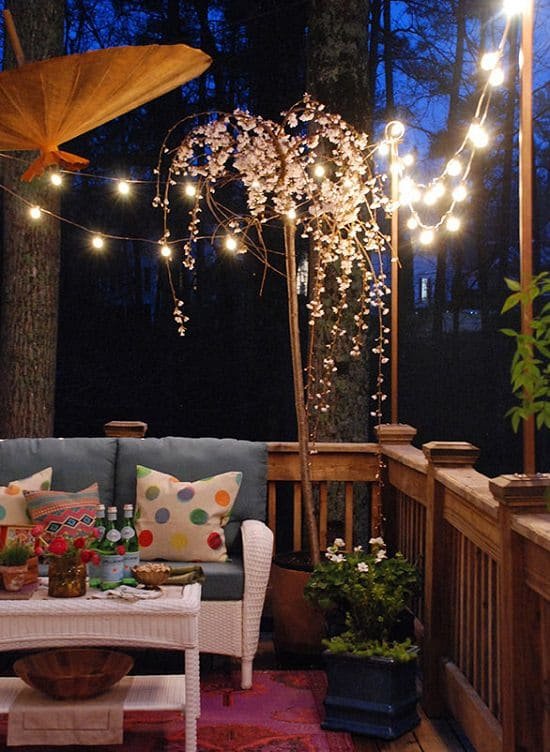 Decorating the Patio With Fairy Lights
