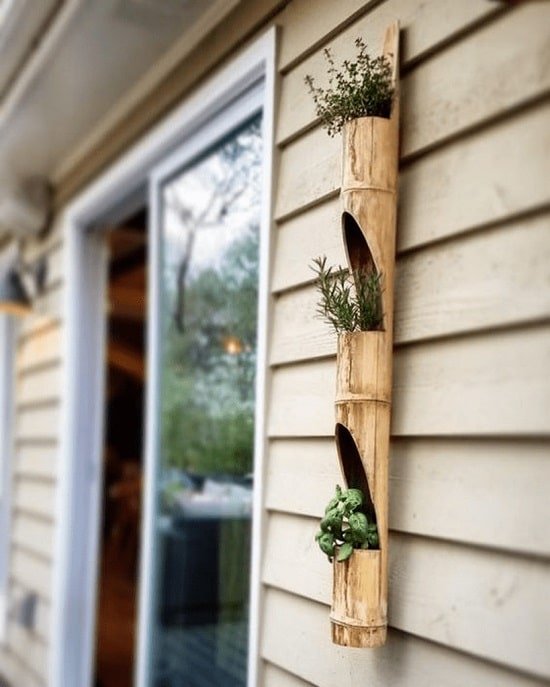 Vertical Planter From Bamboo