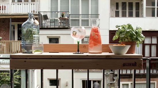 DIY balcony bar top ideas