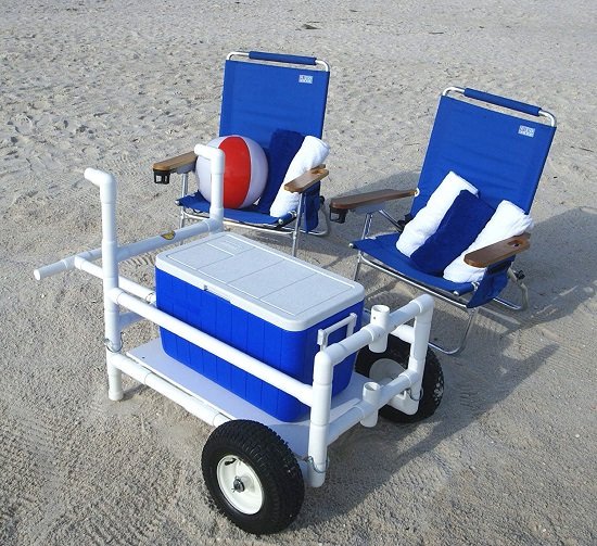 8 Homemade DIY Beach Cart Ideas from Repurposed Items