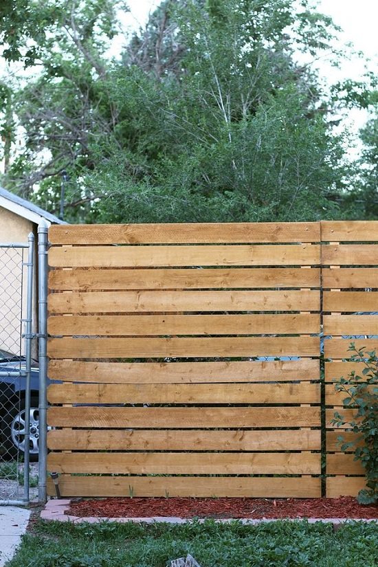 Cedar Wood Panel Fence DIY