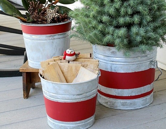 Indoor Christmas planters