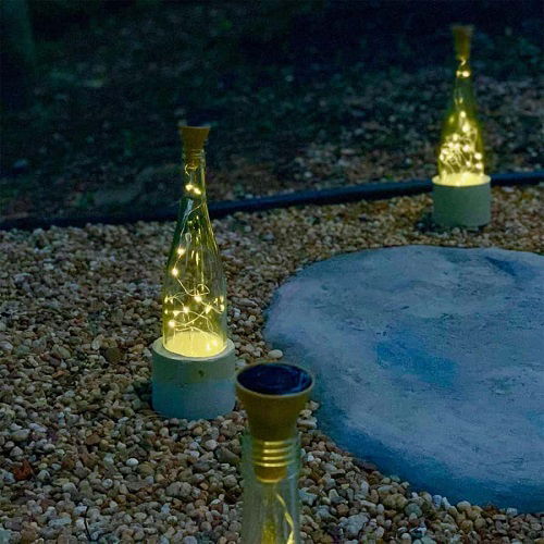 diy idea for wine bottle lights decor