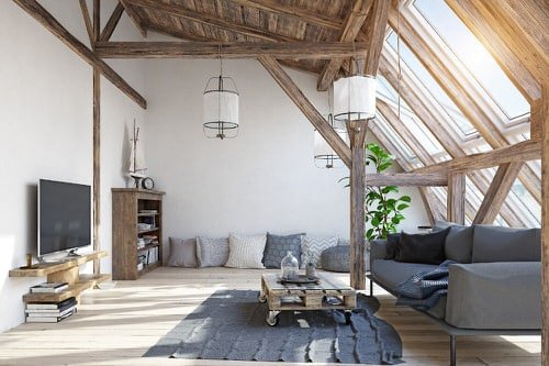 Stunning Attic Rooms with Plants Pictures 6