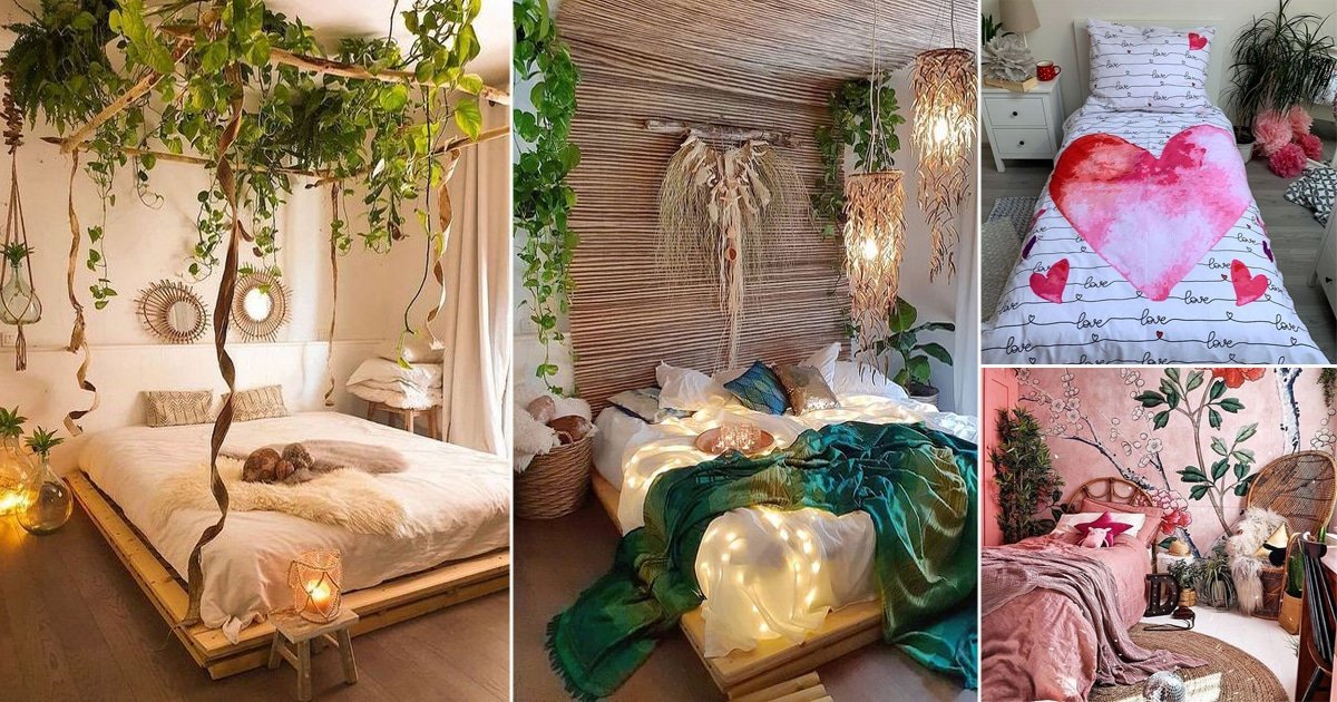 45 Beautiful Pictures Of Romantic Bedroom Décor Ideas With Plant Theme