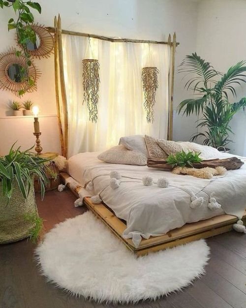 Romantic Bedroom Décor Ideas With Plant Theme 10