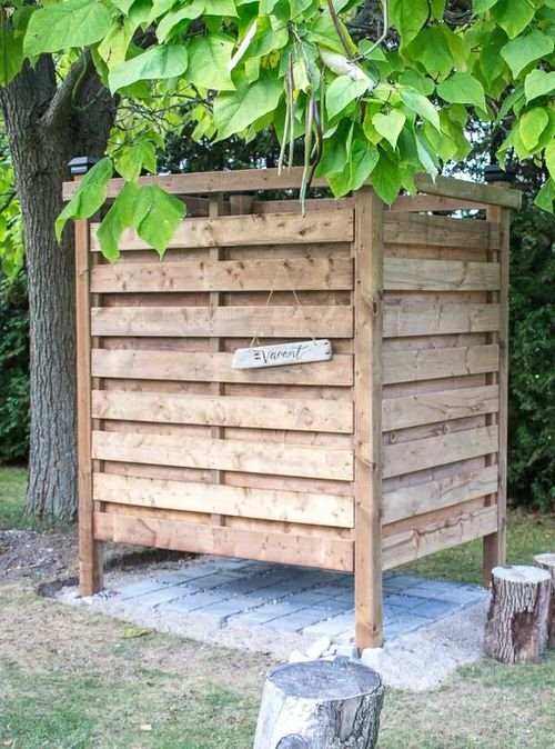 DIY Outdoor Shower Ideas for Backyard & Garden 2