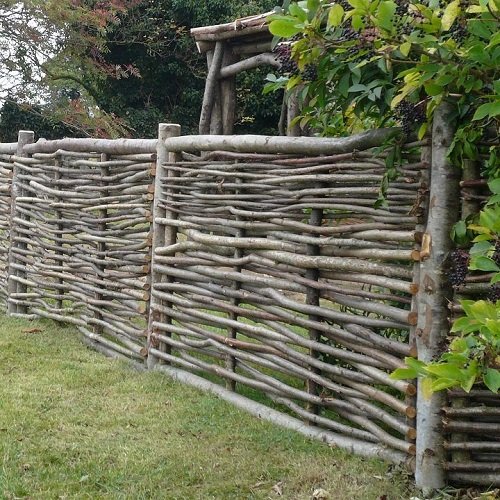 Modern Wattle fence