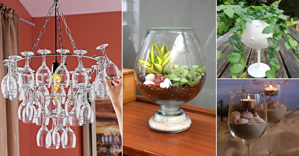 Bezet rijkdom Socialistisch 29 DIY Wine Glass Centerpieces | Wine Glass Decoration Ideas