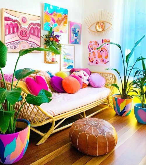 Colorful Indoor Space Ideas with Plants 7