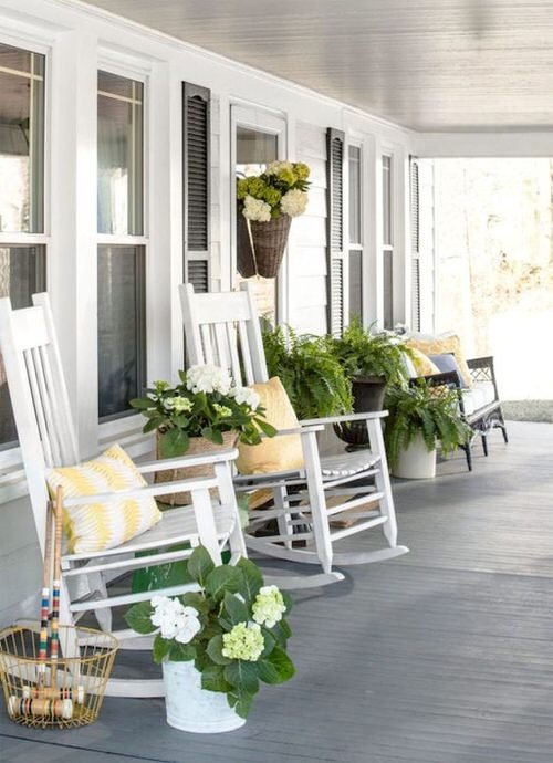 Front Porch Decoration Ideas with Ferns 2