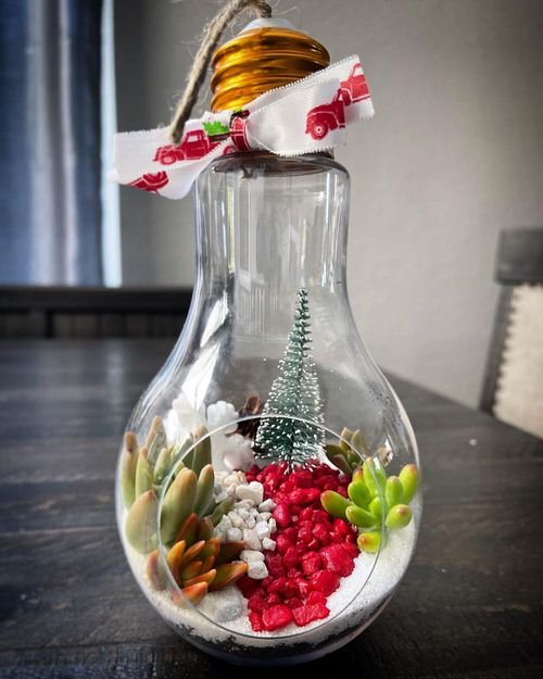 Eye-Catching Succulent Christmas Table Decoration Designs 18