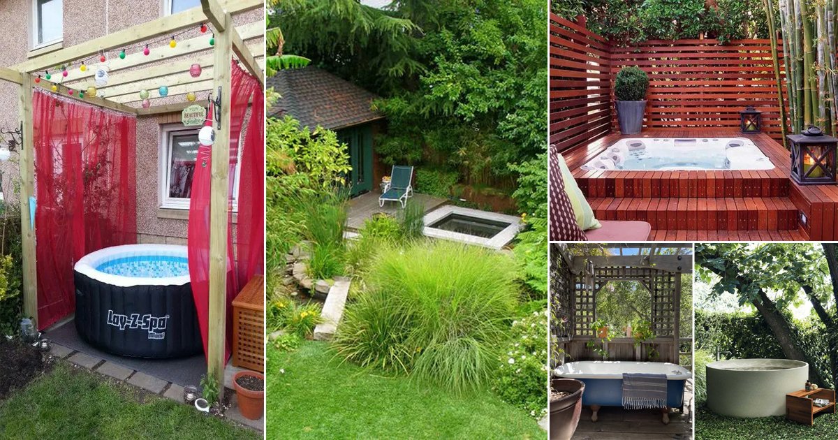 32 Backyard Hot Tub Privacy Ideas | Hot Tub Enclosure