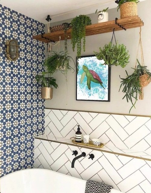 Rental Bathroom Plant Decor Ideas 10